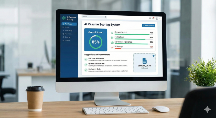 AI-powered resume scoring system analyzing candidate skills and rankings
